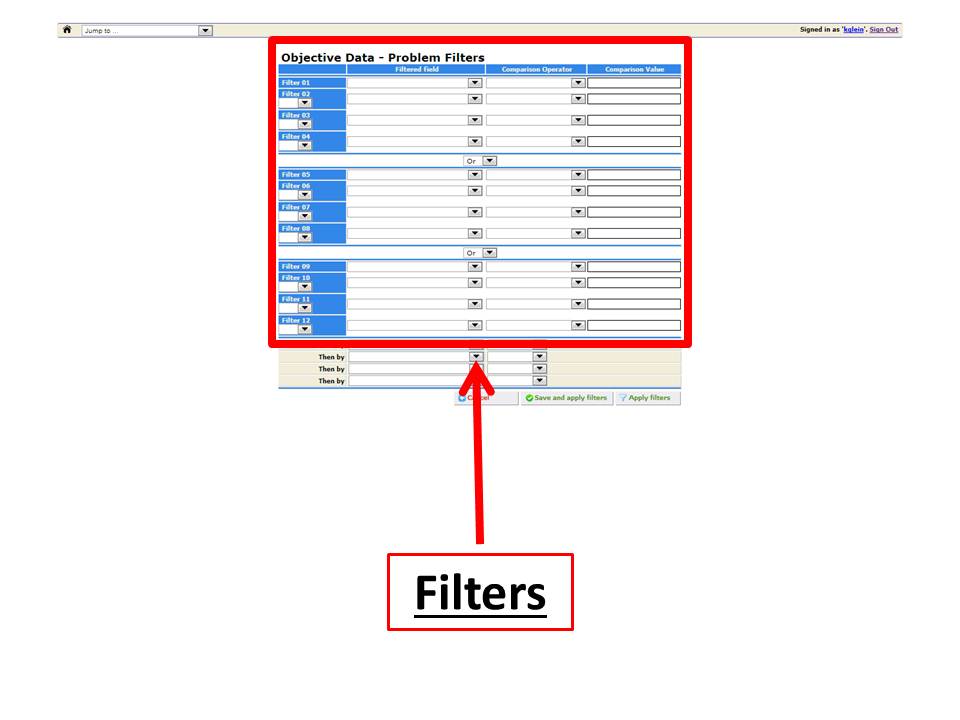 Filter up to 12 fields using our extraordinary filtering system (click to enlarge). Advanced filtering for the MySolver™ database