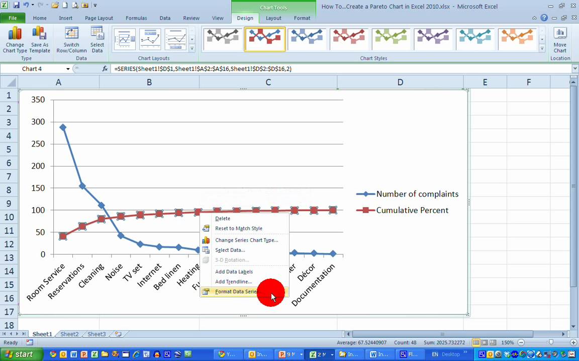 Pareto Chart (click to enlarge a PDF version) Pareto Chart