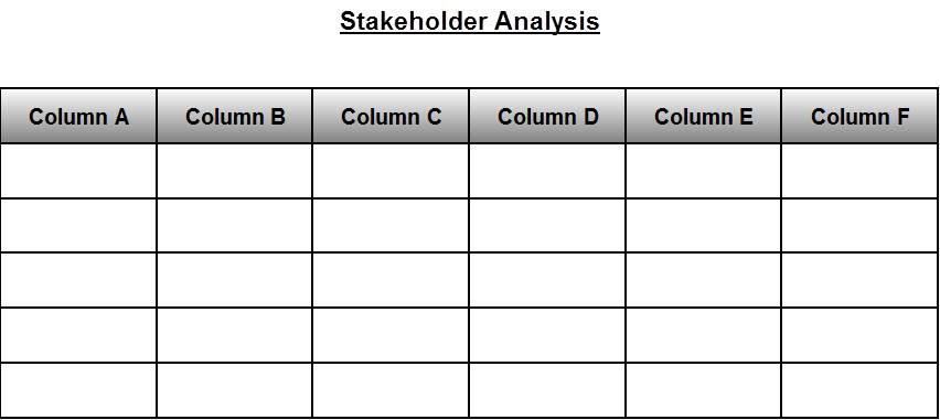 Stakeholder Analysis Diagram (click to enlarge a PDF version) Stakeholder Analysis